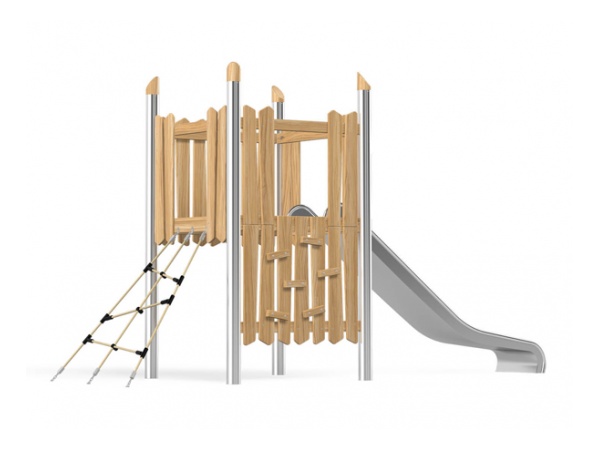 Robinia, robinio, design, leikkipuisto, leikkiväline, kiipeilyteline, liukumäki, akaasia