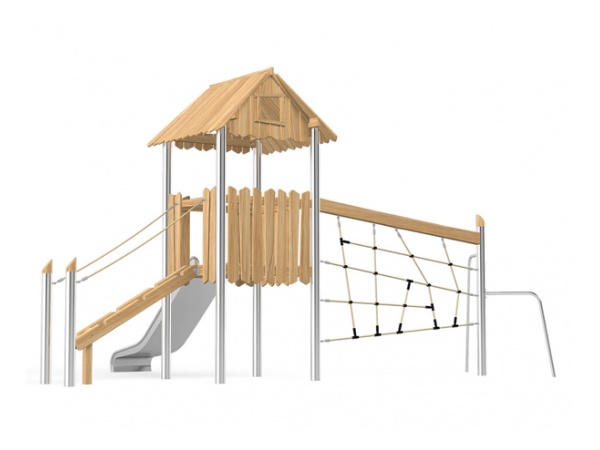 Robinia, robinio, design, leikkipuisto, leikkiväline, kiipeilyteline, liukumäki, akaasia