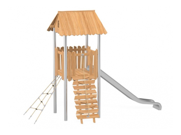 Robinia, robinio, design, leikkipuisto, leikkiväline, kiipeilyteline, liukumäki, akaasia