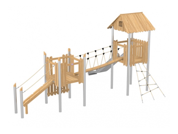 Robinia, robinio, design, leikkipuisto, leikkiväline, kiipeilyteline, liukumäki, akaasia