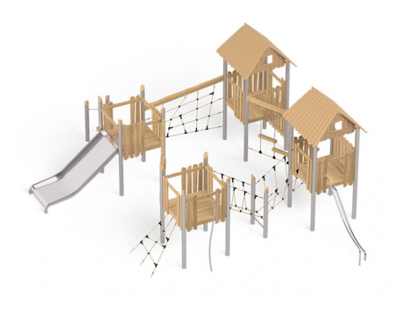 Robinia, robinio, design, leikkipuisto, leikkiväline, kiipeilyteline, liukumäki, akaasia