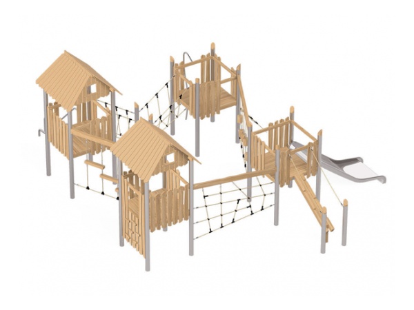 Robinia, robinio, design, leikkipuisto, leikkiväline, kiipeilyteline, liukumäki, akaasia